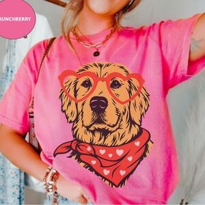 NEW Comfort Colors Cute Valentines Dog Graphic Tee  S-3X